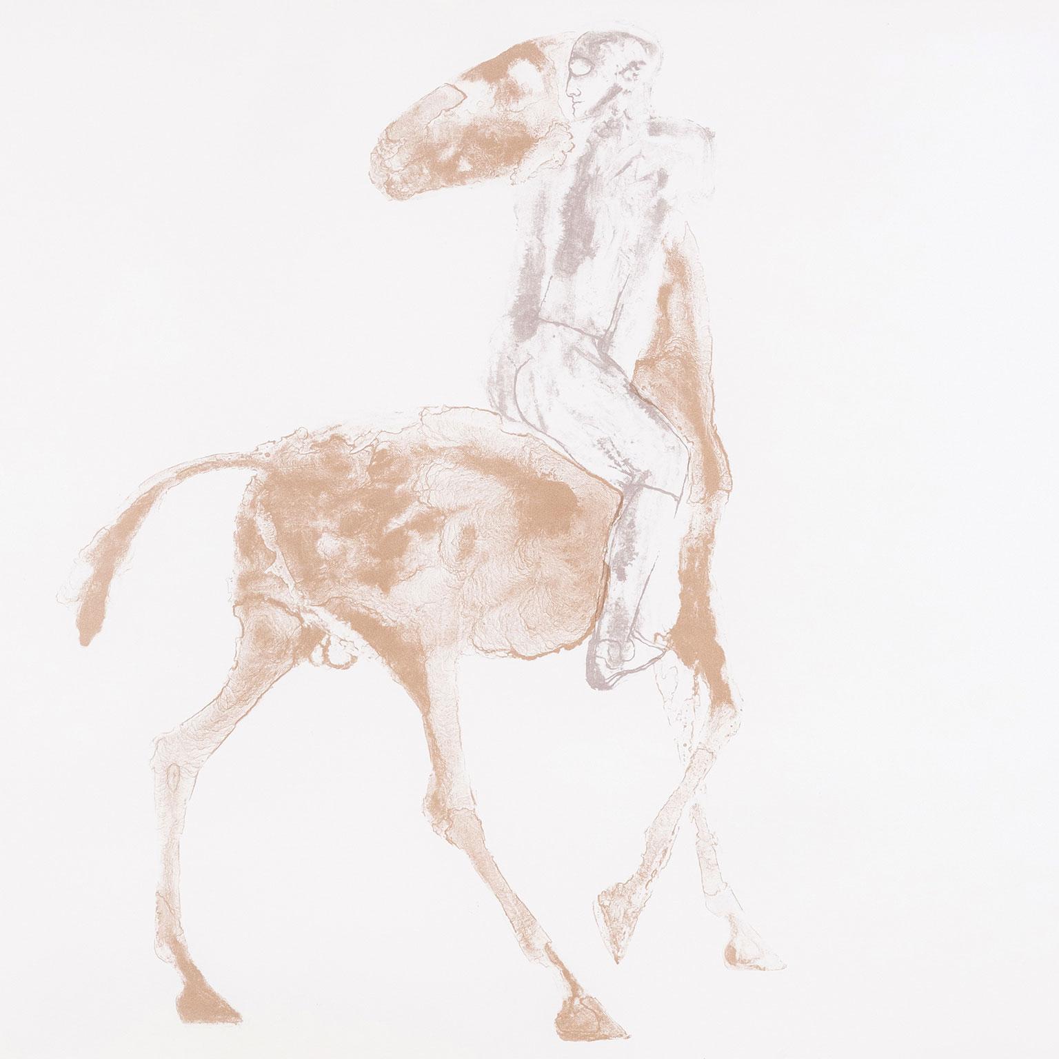 „Horse and Rider II“   1970  Lithographie des Künstlers, signiert im Angebot 2