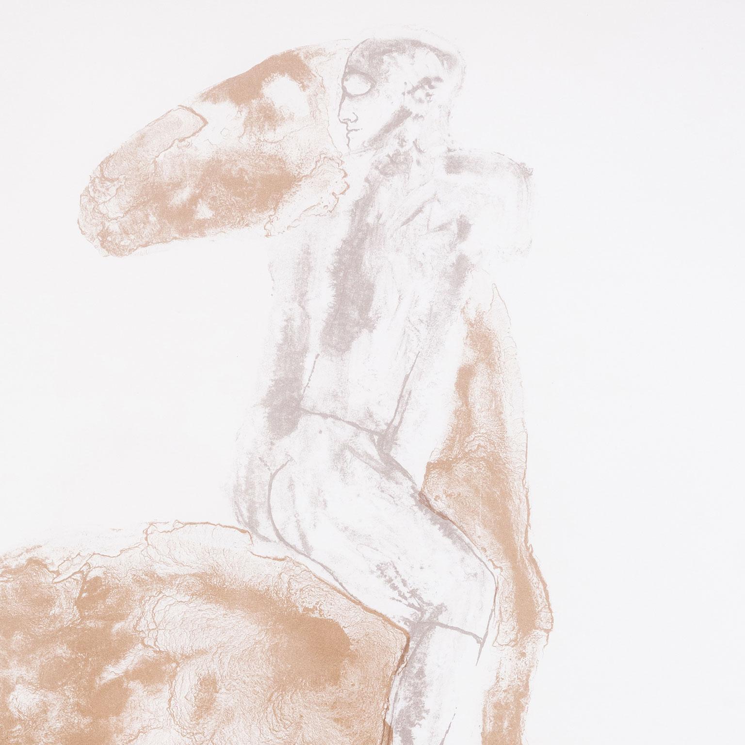 „Horse and Rider II“   1970  Lithographie des Künstlers, signiert im Angebot 3
