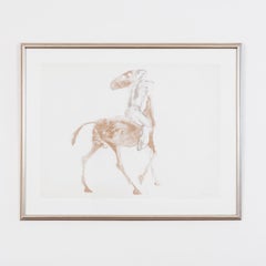 "Horse and Rider II"   1970  Lithograph, Signed by artist