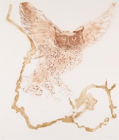 Long-Eared Owl, from Birds of Prey - 20th C. Elisabeth Frink Modernist Print