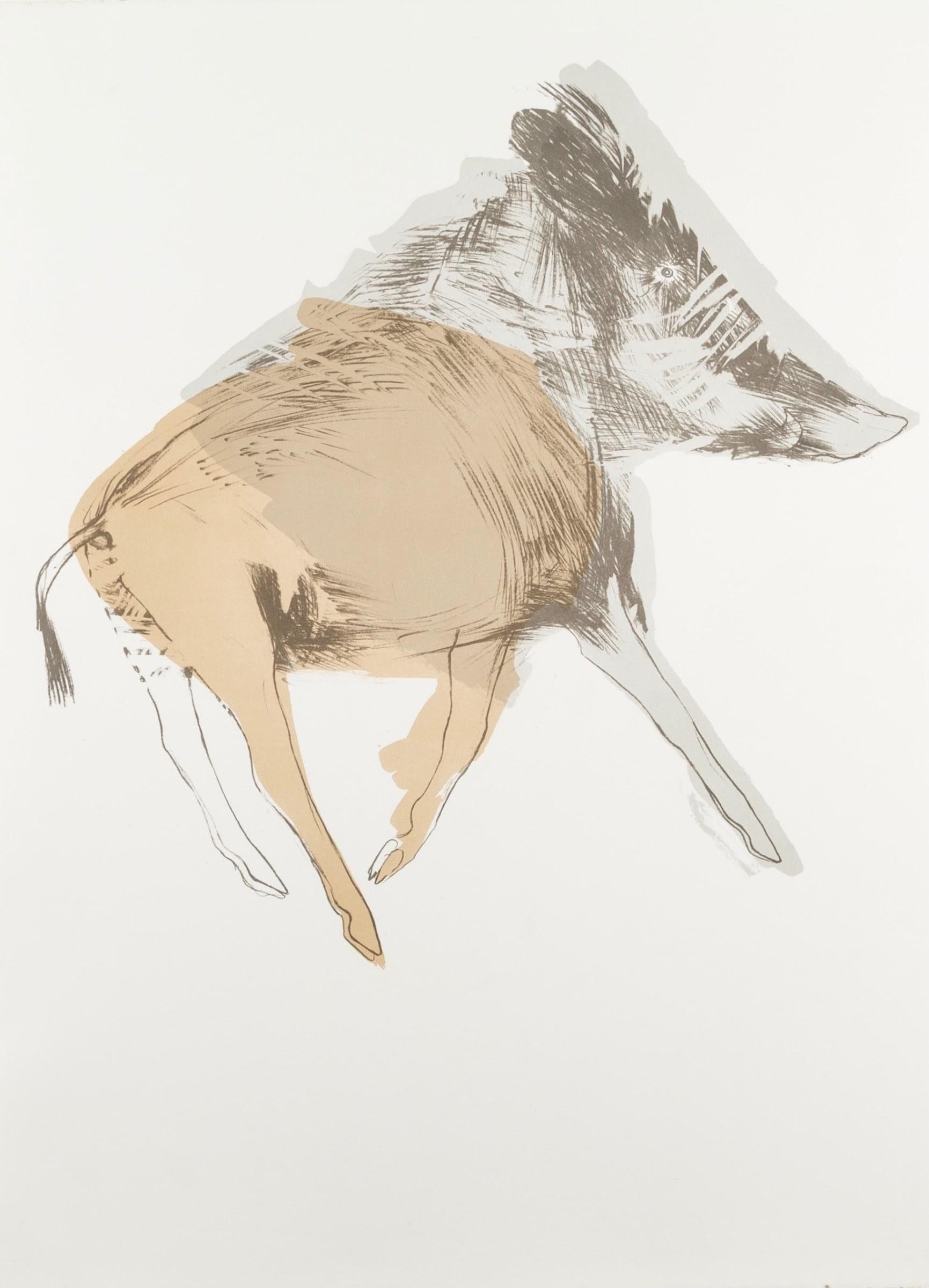 Wild Boar, from Images by Elisabeth Frink, 1967

Additional information:
Medium: lithograph
79 x 59 cm
31 1/8 x 23 1/4 in
signed and inscribed 'D' in pencil

Dame Elisabeth Jean Frank was an English sculptor and printmaker.

 Born in Thurlow,