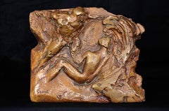 Die Dame Elisabeth Frink. Bronze-Maquette für Mann und Adler in Relief, Nr. 1/7. 