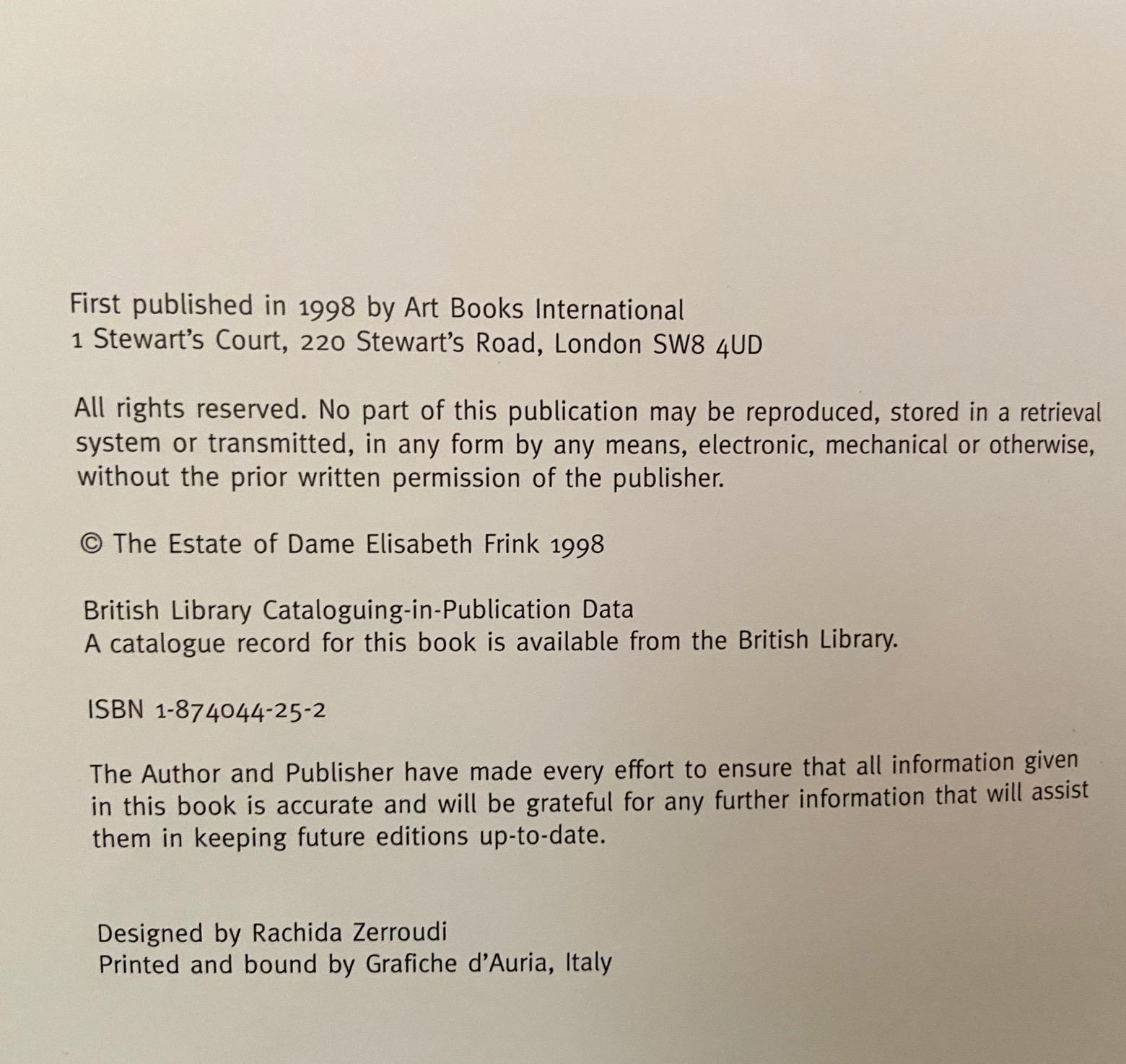 Elisabeth Frink Original Prints, Catalogue Raisonne by Caroline Wiseman, Book For Sale 1