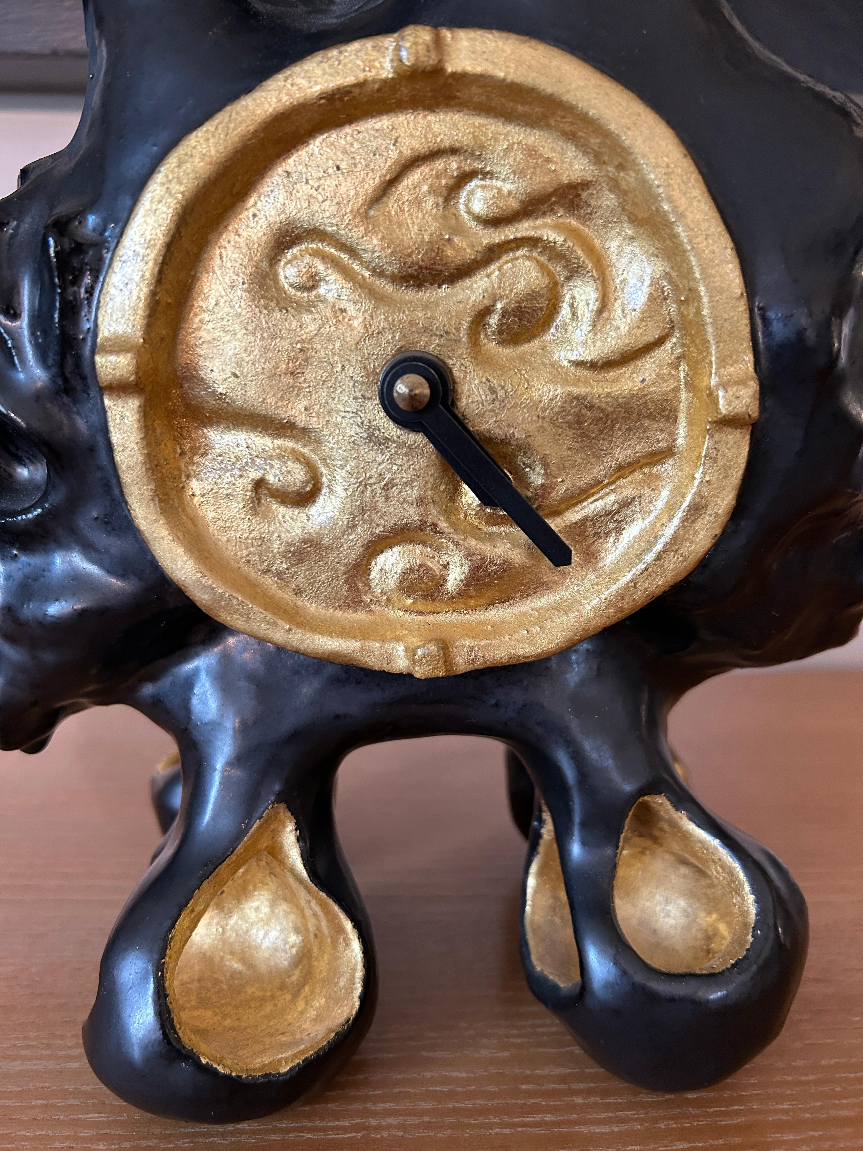 Rare horloge en céramique Elisabeth Garouste 