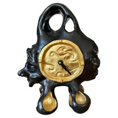 Elisabeth Garouste "Vive la vie" Clock in Ceramic Signed Unique piece 2000