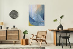 Liquify - Soft Abstract Blue Peinture originale sur toile