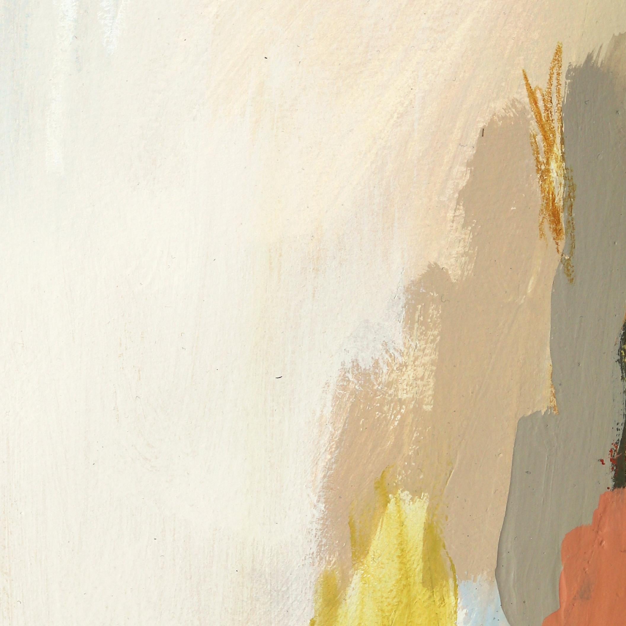 Taupe 3 - Abstract Colorful Original Painting on Paper For Sale 3