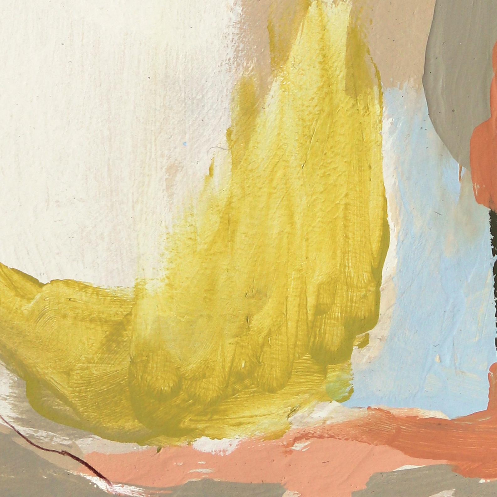 Taupe 3 - Abstract Colorful Original Painting on Paper For Sale 4