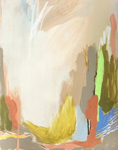 Taupe 3 - Pintura original abstracta de colores sobre papel