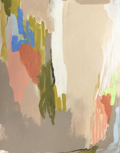 Taupe 4 - Pintura original abstracta de colores sobre papel