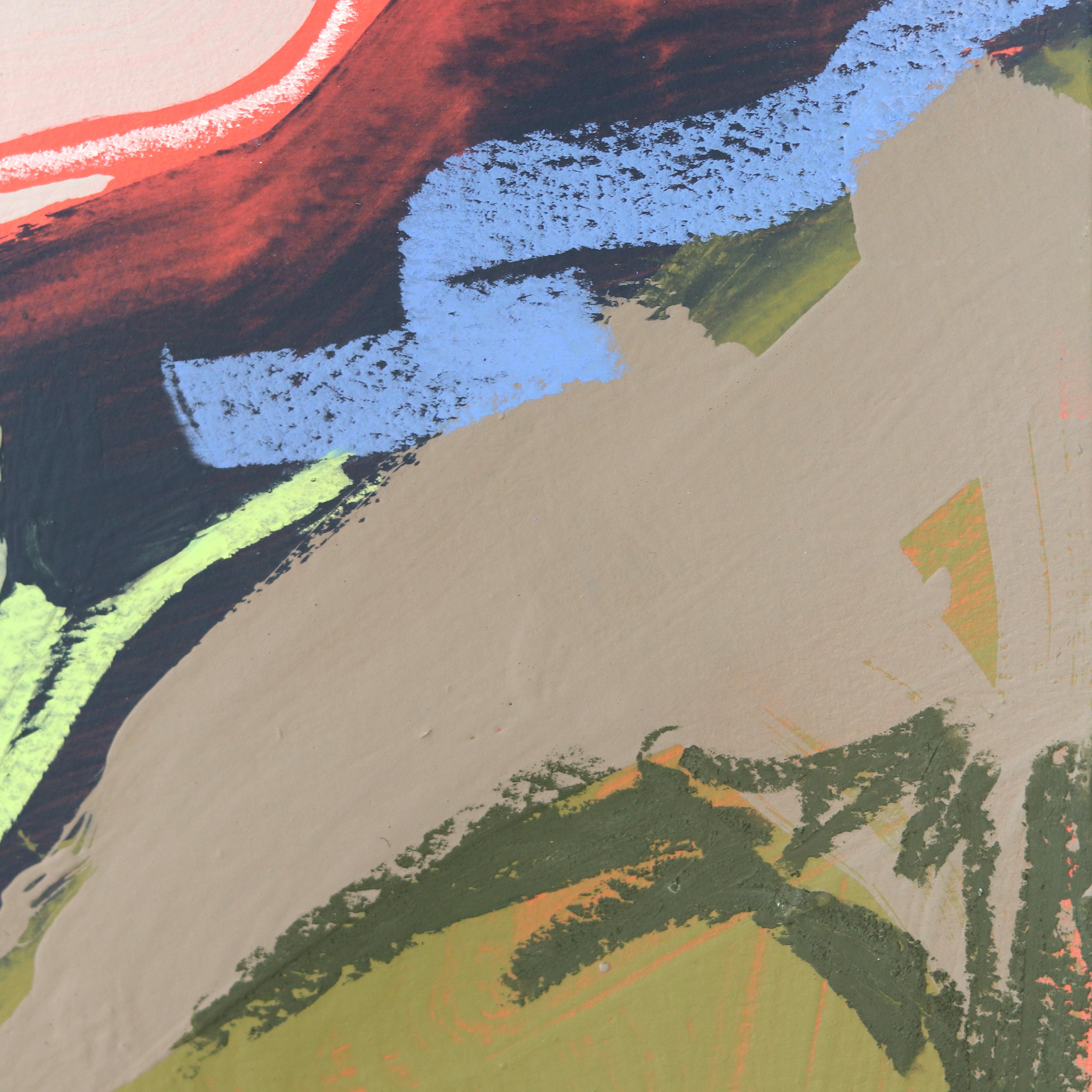 Evergreens - Abstrait coloré Peinture originale de paysage de nature sur papier - Painting de Elisabeth Grace