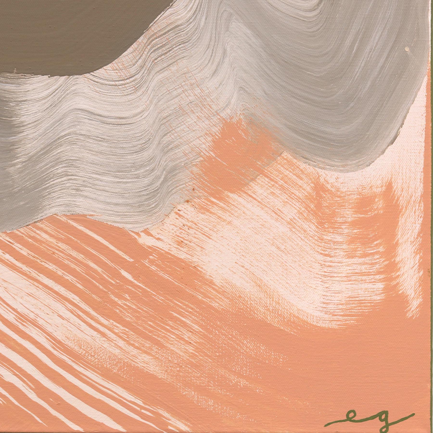 Pino apacible - Pintura original abstracta colorida de paisaje sobre lienzo en venta 4