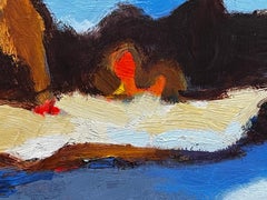 20th Century German Modernist Oil Painting - Abstract Landscape