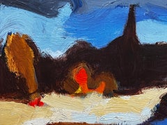 20th Century German Modernist Oil Painting - Abstract Landscape