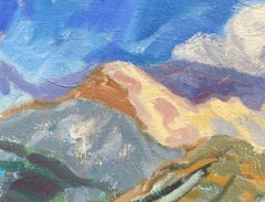 20th Century German Modernist Oil Painting Beautiful Lake Landscape Summer Color