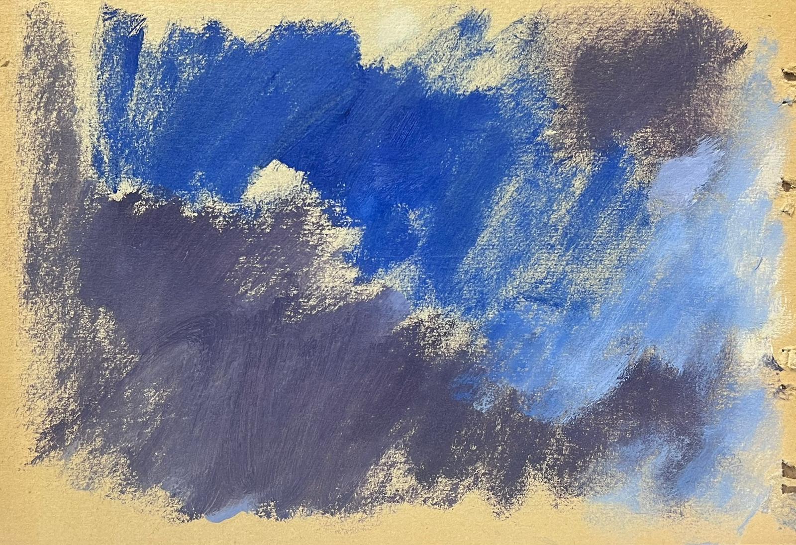 Deutsche modernistisches Ölgemälde des 20. Jahrhunderts, Blaues und graues Himmelslandschaftsbild (Moderne), Painting, von Elisabeth Hahn