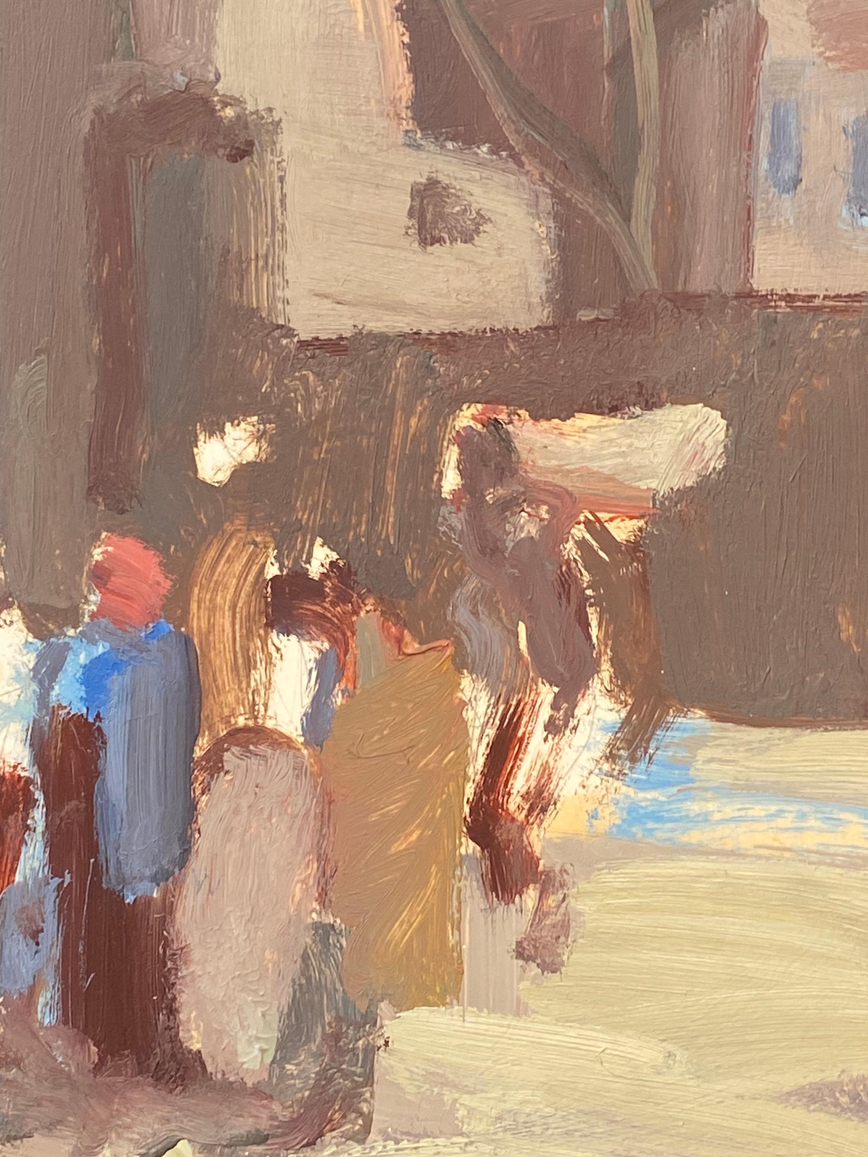 Pittura ad olio modernista tedesca del XX secolo Città e figure del Nord Africa in vendita 1