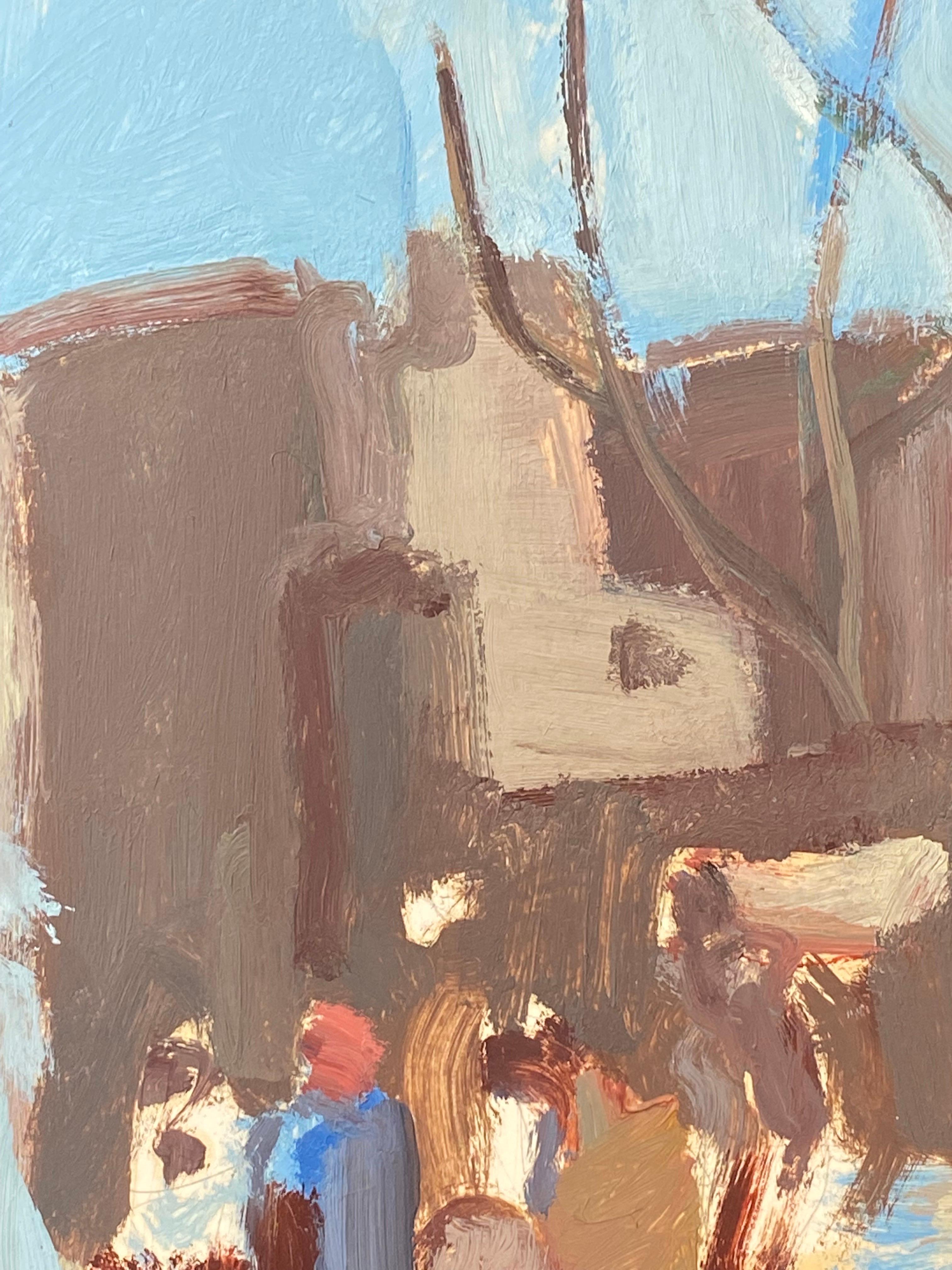 Pittura ad olio modernista tedesca del XX secolo Città e figure del Nord Africa in vendita 2
