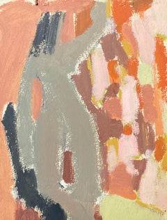 20th Century German Modernist Oil Painting Nude Model Crazy Colors