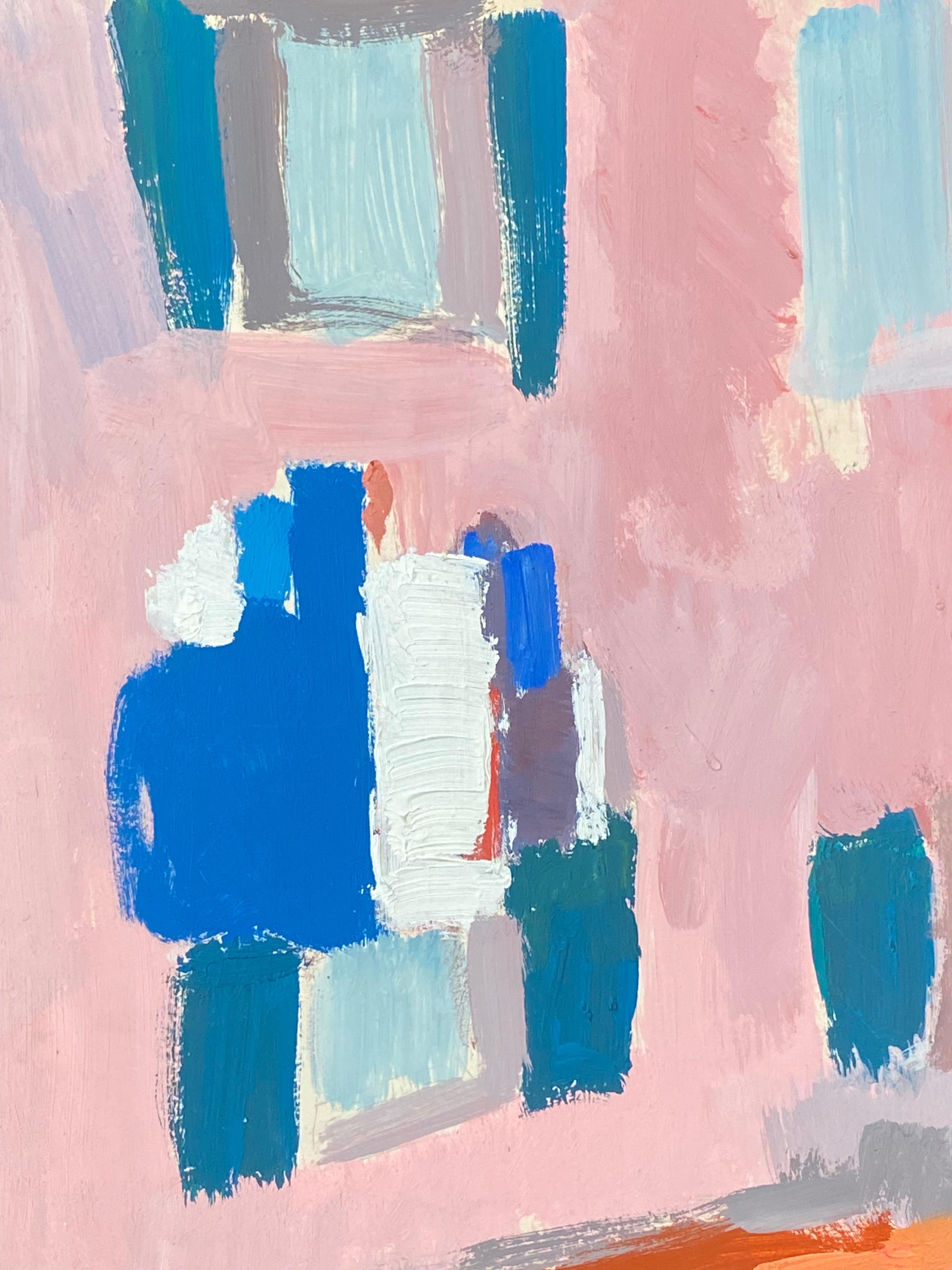 pink and blue house paint