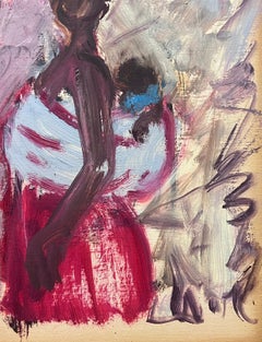 20th Century German Modernist Oil Painting Portrait of African Woman