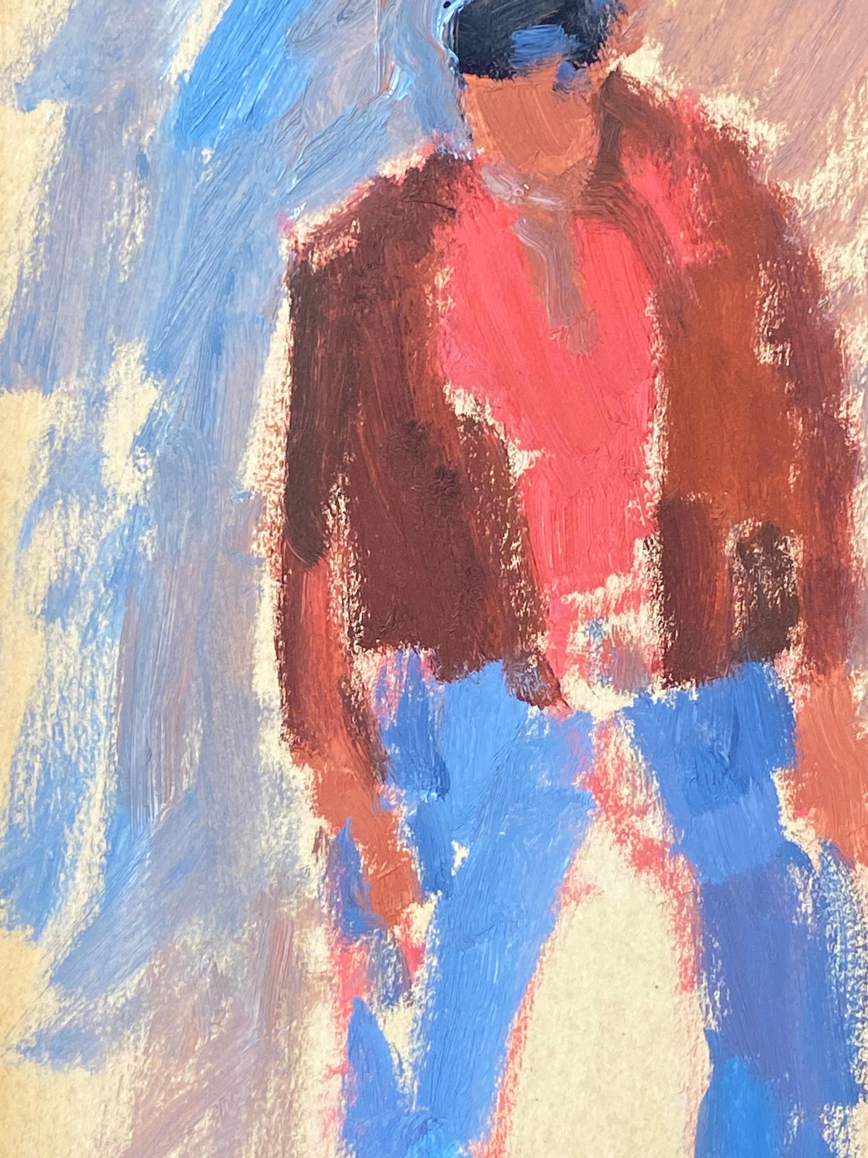 Künstlerin: Elisabeth Hahn (deutsch 1924-2021), 

Elisabeth Hahn wurde in Dortmund, Deutschland, geboren, wo sie ihr Kunststudium begann. Im Jahr 1953 zog sie nach Paris. Zwischen 1954 und 1959 setzte sie ihre Studien an den Beaux-Arts in den