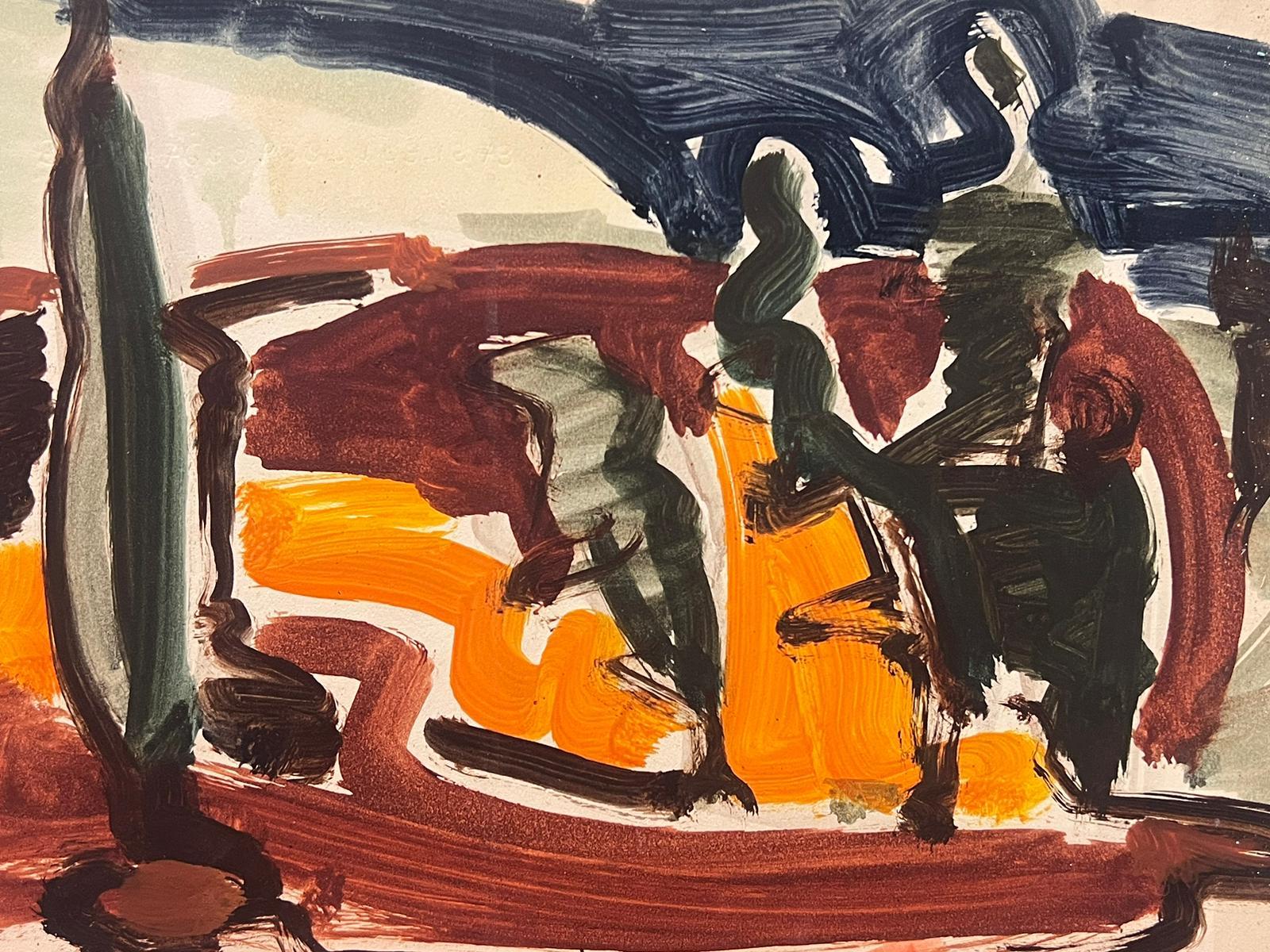 Deutsches modernistisches Ölgemälde des 20. Jahrhunderts, Provence, abstrakte Landschaft – Painting von Elisabeth Hahn