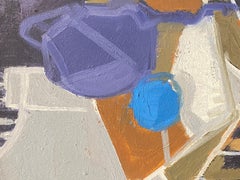 20th Century German Modernist Oil Painting Still Life objects in Color