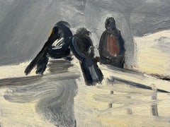 20th Century German Modernist Oil Painting - Three Little Birds