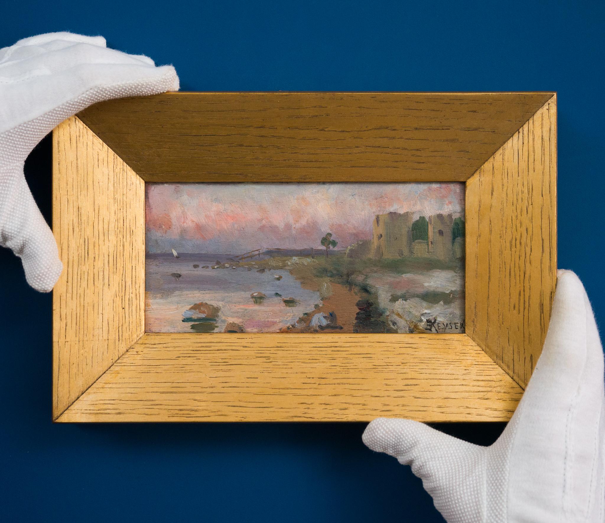 Vista da Visby, Gotland, 1883 ca. - Painting di Elisabeth Keyser