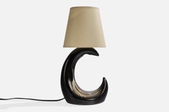 Elisabeth Loholt, Tischlampe, Keramik, Papier, Dänemark, 1960er Jahre