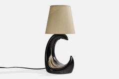 Elisabeth Loholt, Tischlampe, Keramik, Papier, Dänemark, 1960er Jahre