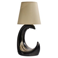 Elisabeth Loholt, Table Lamp, Ceramic, Paper, Denmark, 1960s