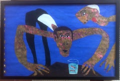 Homemade fish tank acrylic painting expressionism surrealist