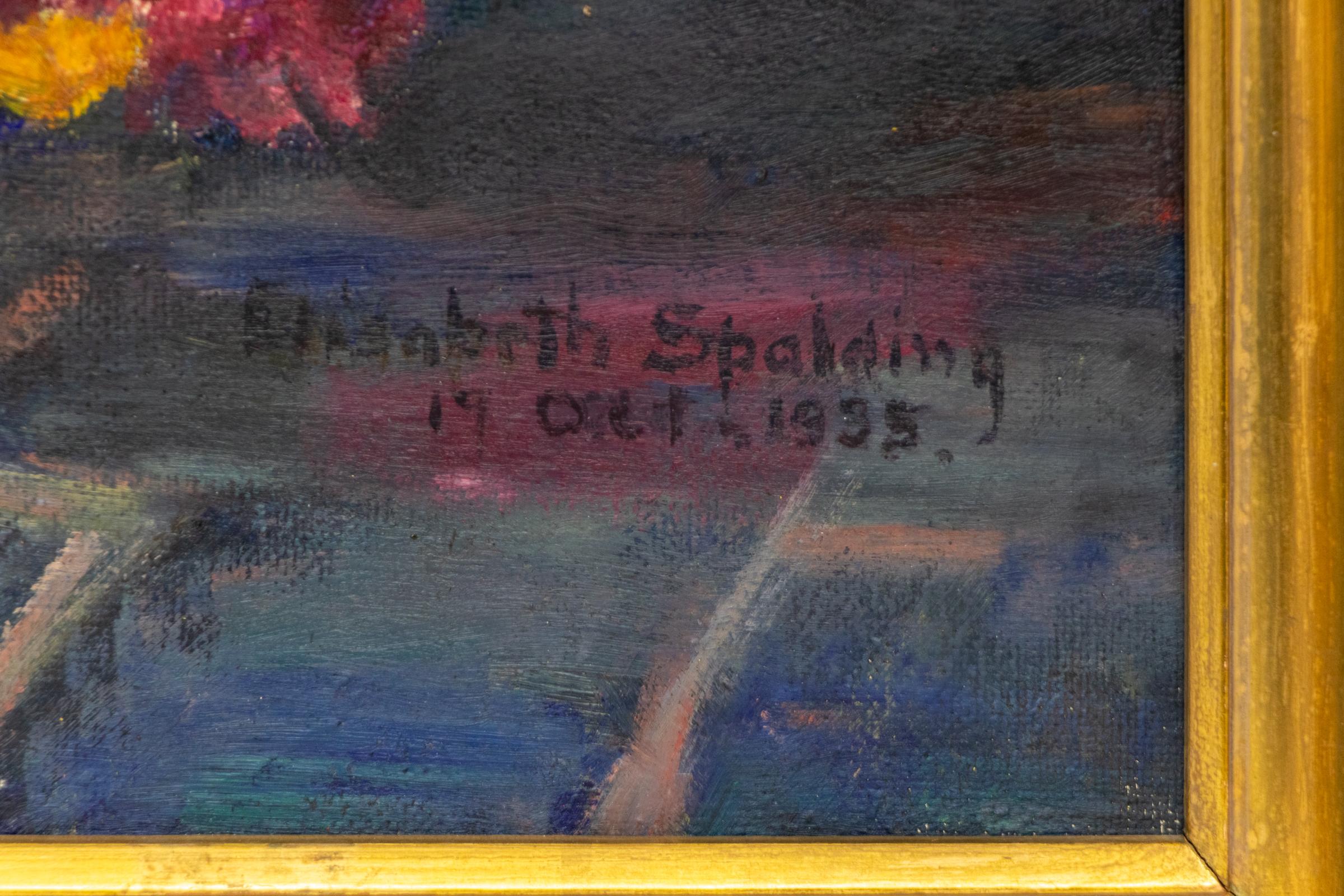 Elisabeth Spalding 1938 Floral Still Life “From Carla’s Garden” For Sale 2