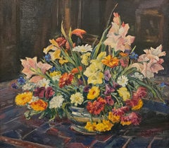 Elisabeth Spalding 1938 Blumenstillleben "Aus Carla's Garten"