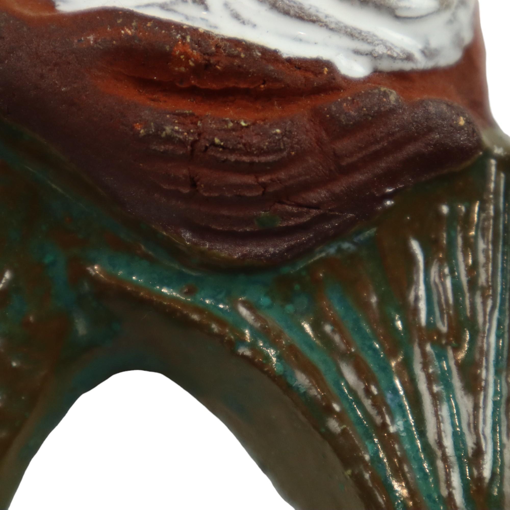 Elisabeth Vandeweghe Mermaid Sculpture Ceramic Bas Relief for Perignem For Sale 5