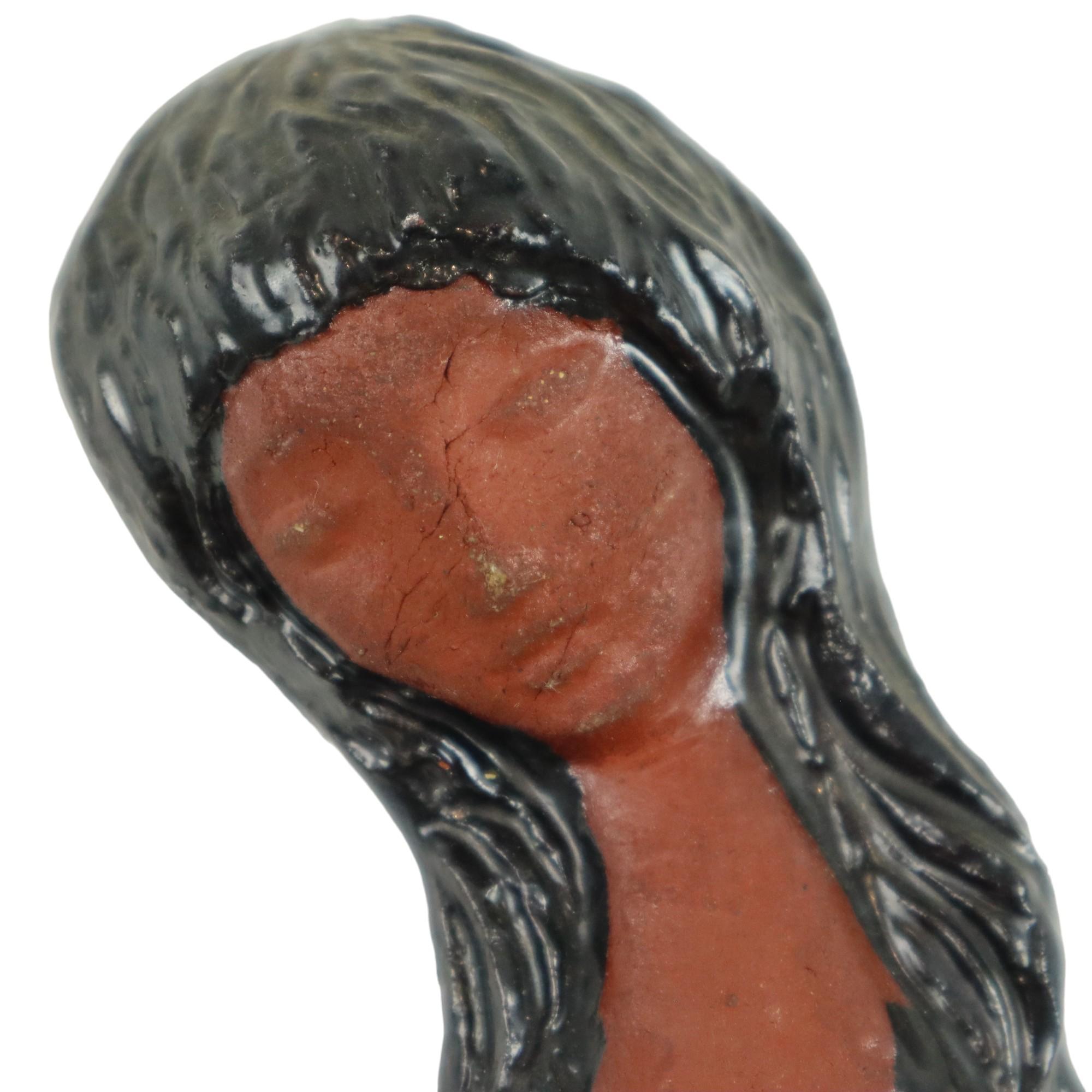 Elisabeth Vandeweghe Mermaid Sculpture Ceramic Bas Relief for Perignem In Good Condition For Sale In Poperinge, BE