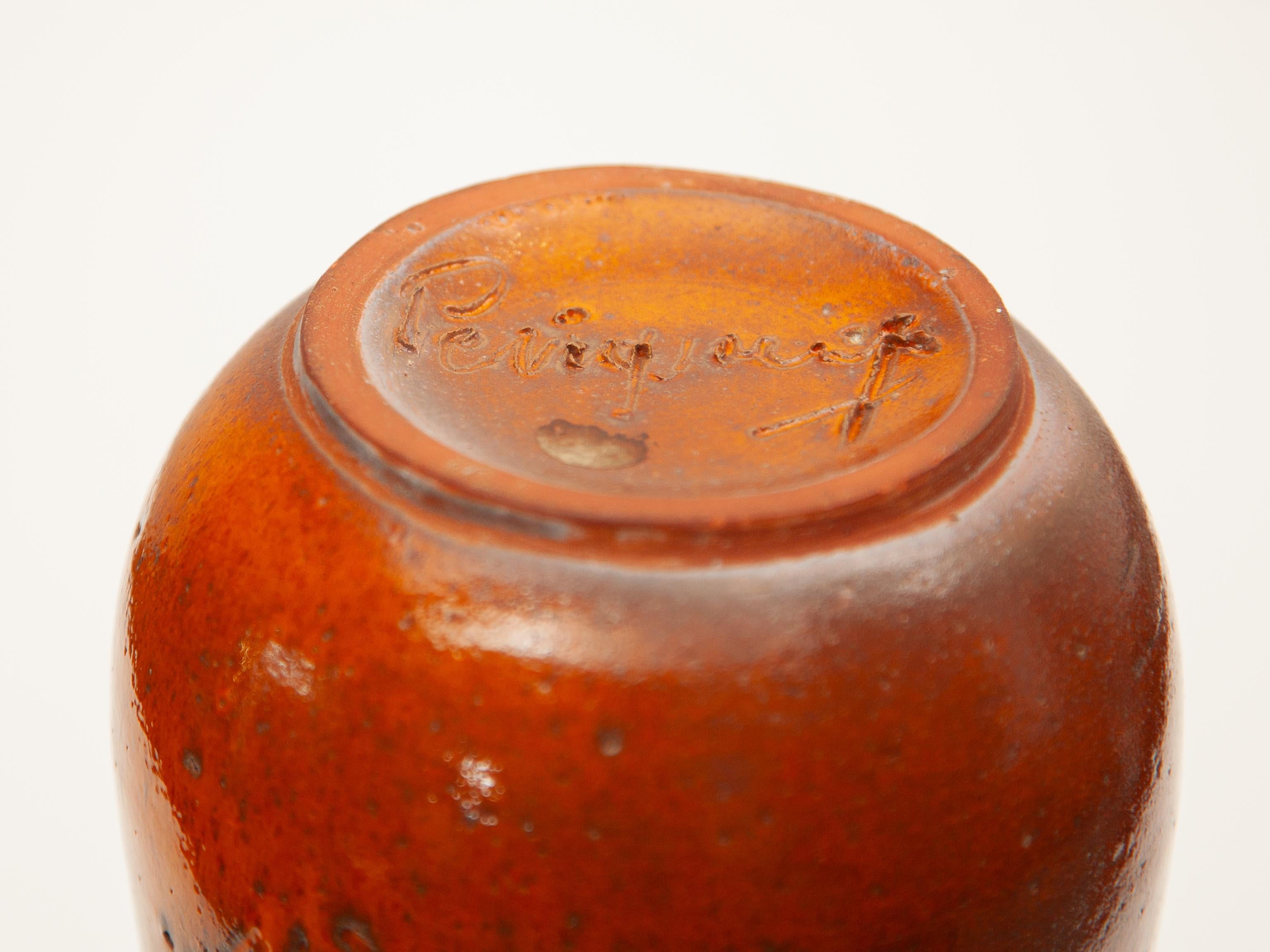 Elisabeth Vandeweghe für Perignem, Belgien, „Selenium Orange Vase“ im Angebot 1