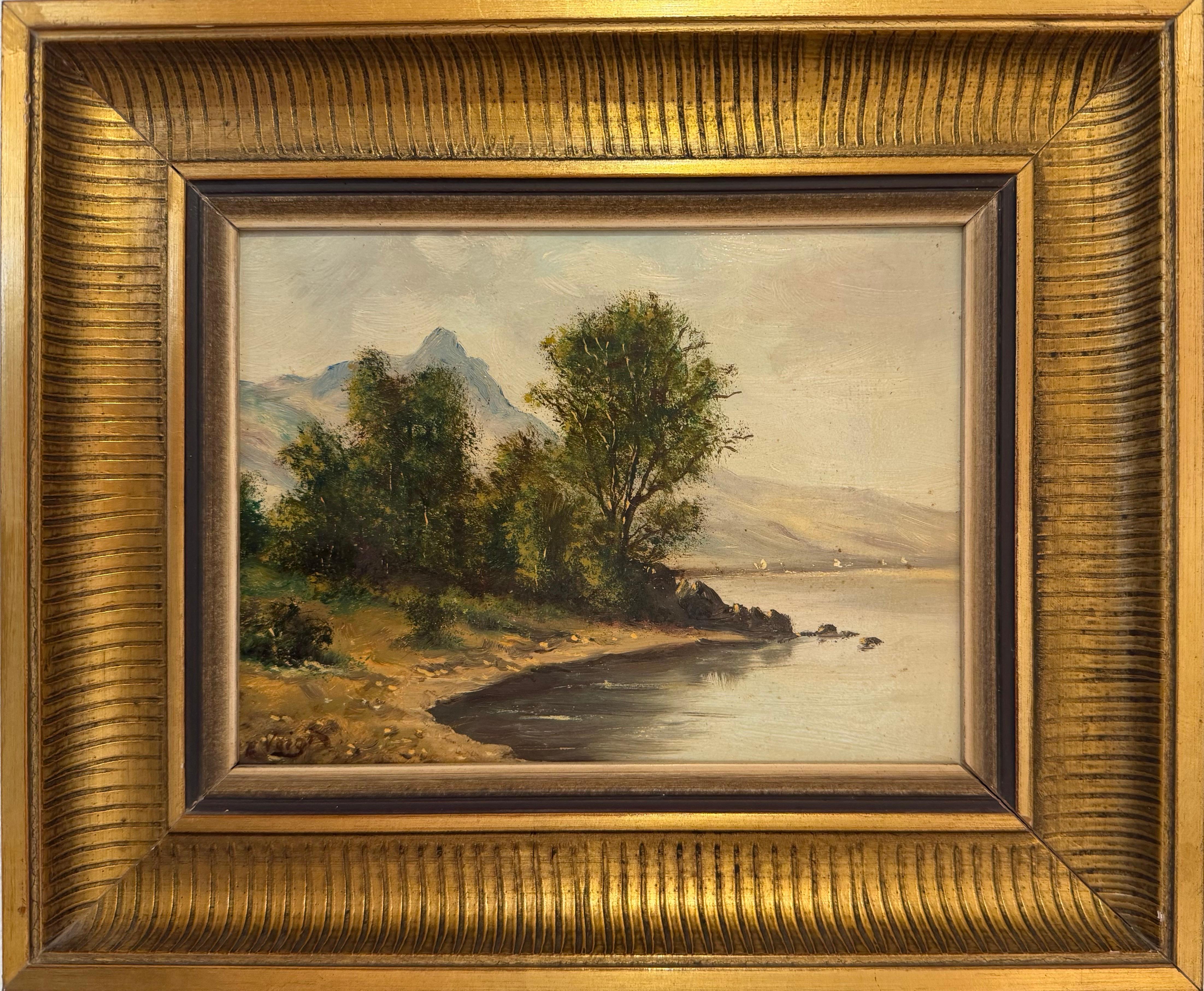 Elisabeth Voigt - Signiertes deutsches Landschafts-Ölgemälde, ca. 1950er Jahre