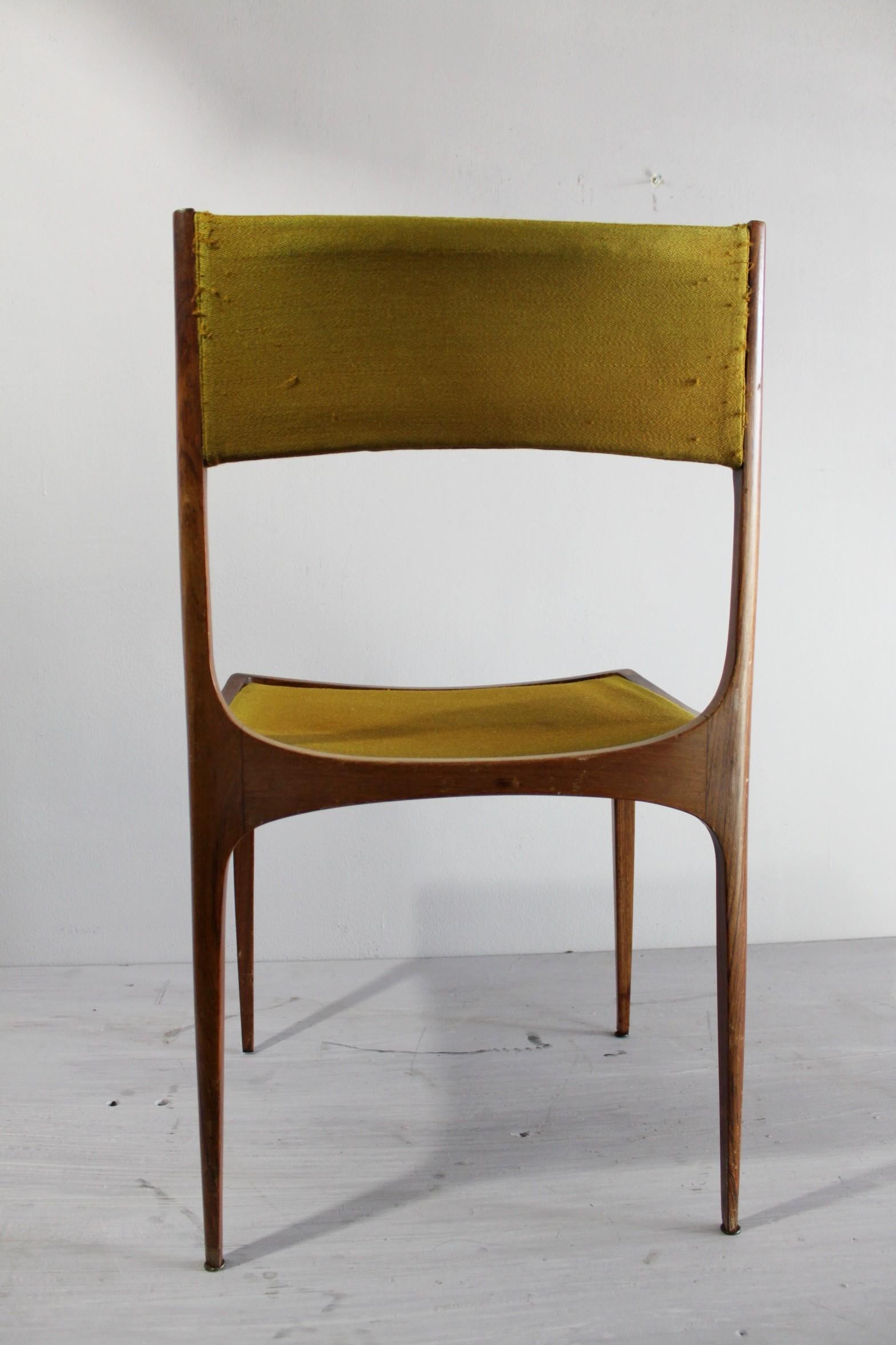 Mid-Century Modern Elisabetta Chairs, rosewood Sormani chairs museum
