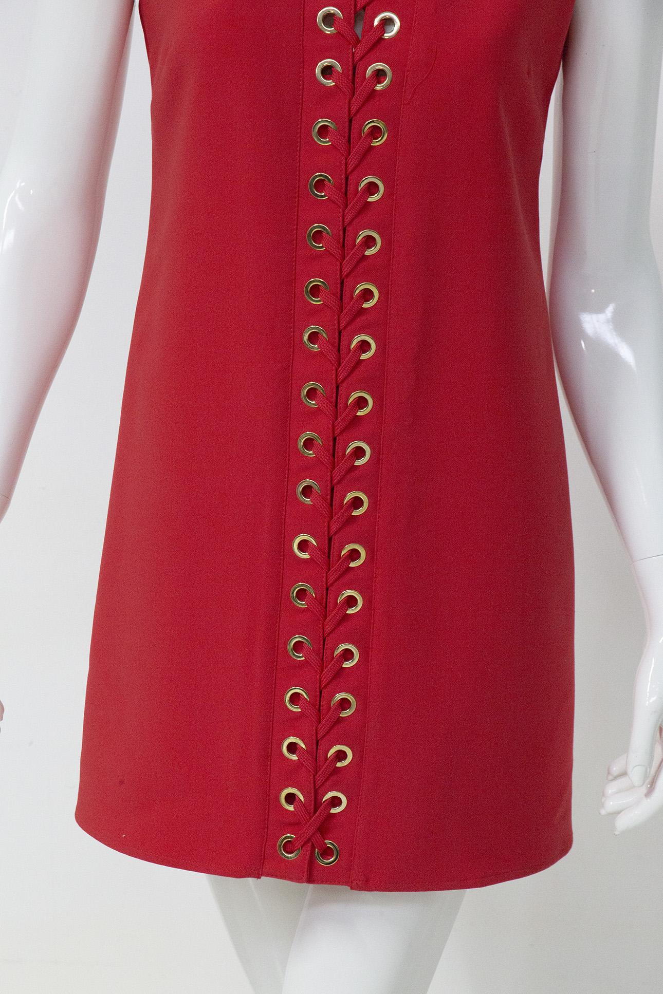 Red Elisabetta Franchi Aesthetic Day Dress For Sale