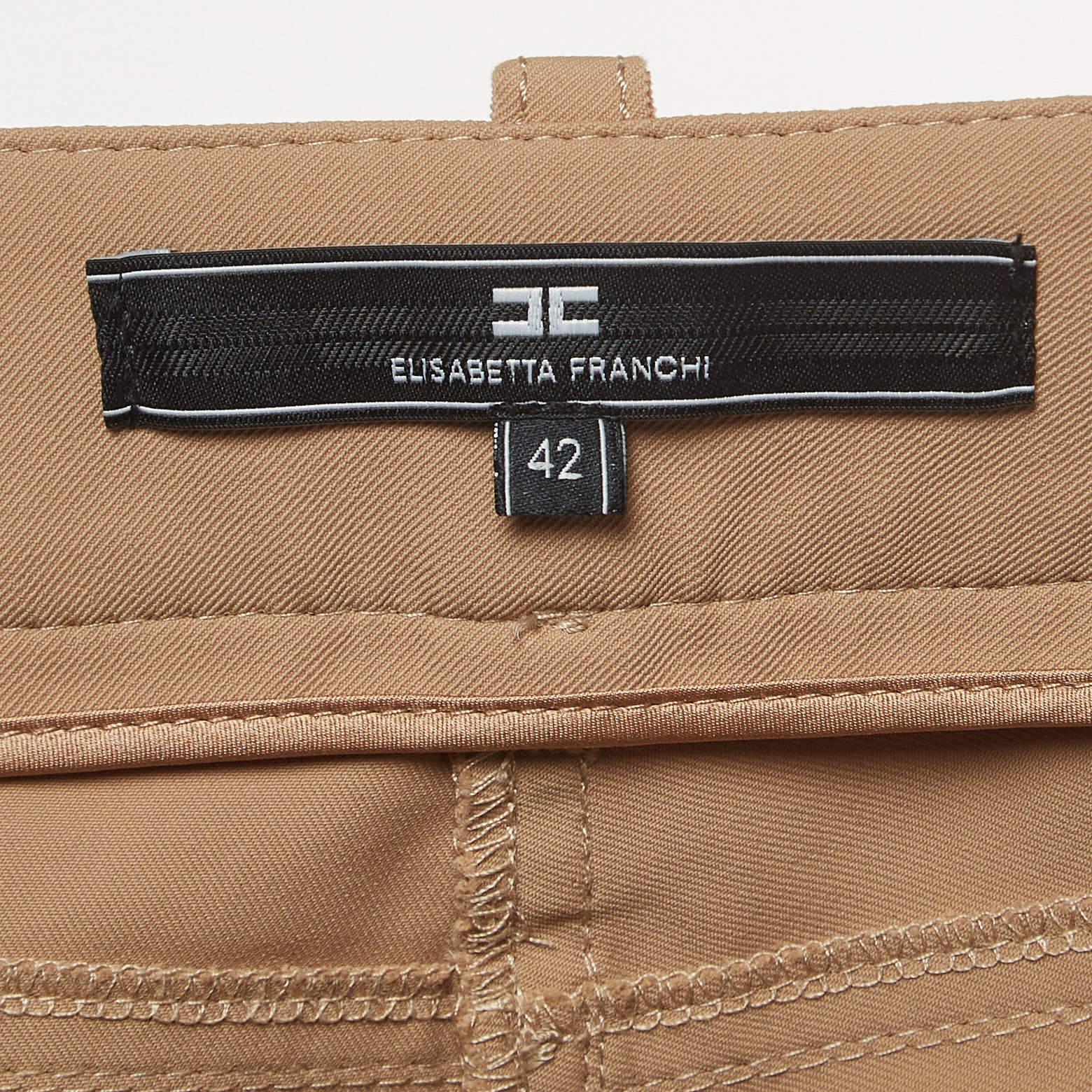 Elisabetta Franchi Beige Synthetische Hose M im Angebot 1