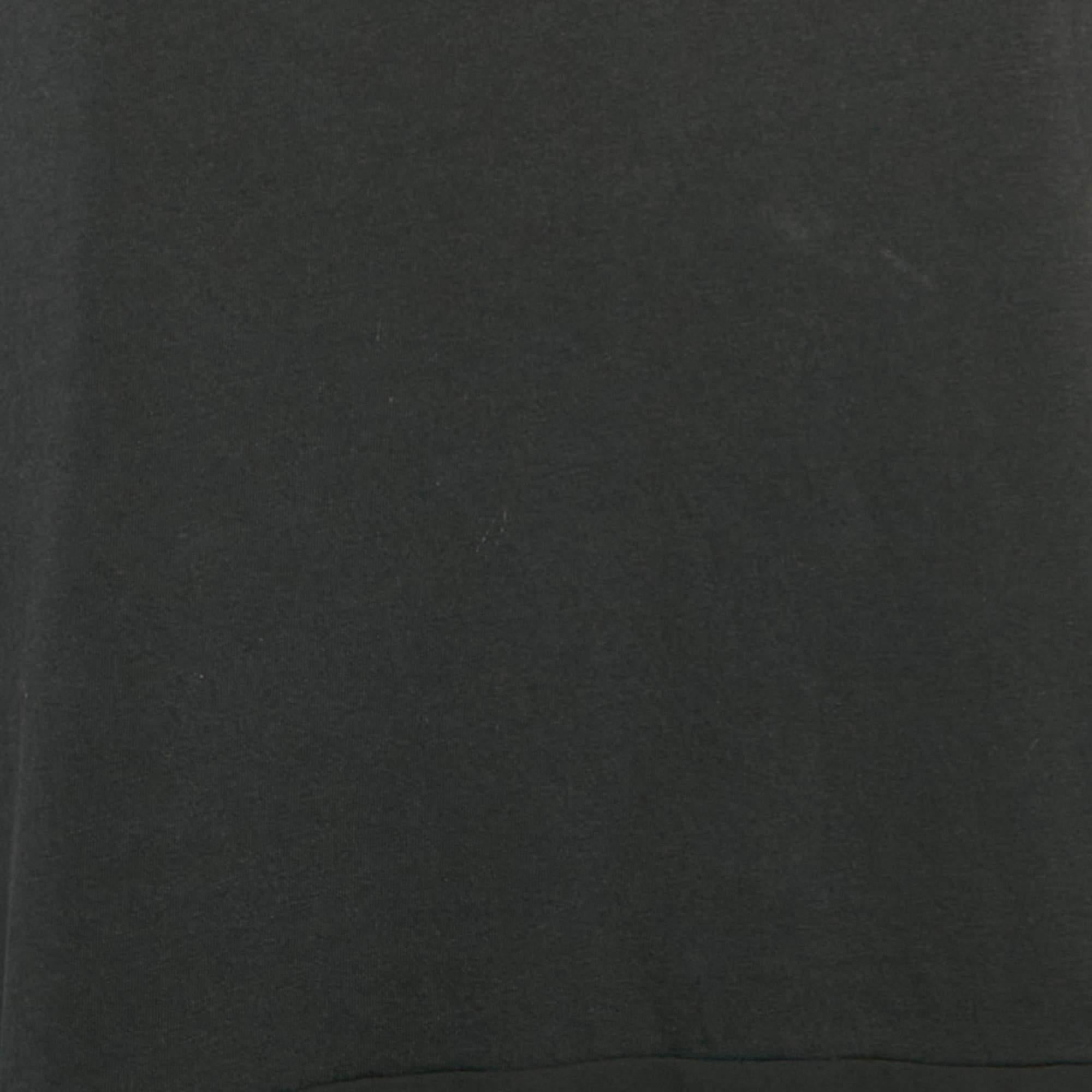 Elisabetta Franchi Top nero in chiffon e jersey con dettagli in pizzo S In condizioni buone in vendita a Dubai, Al Qouz 2