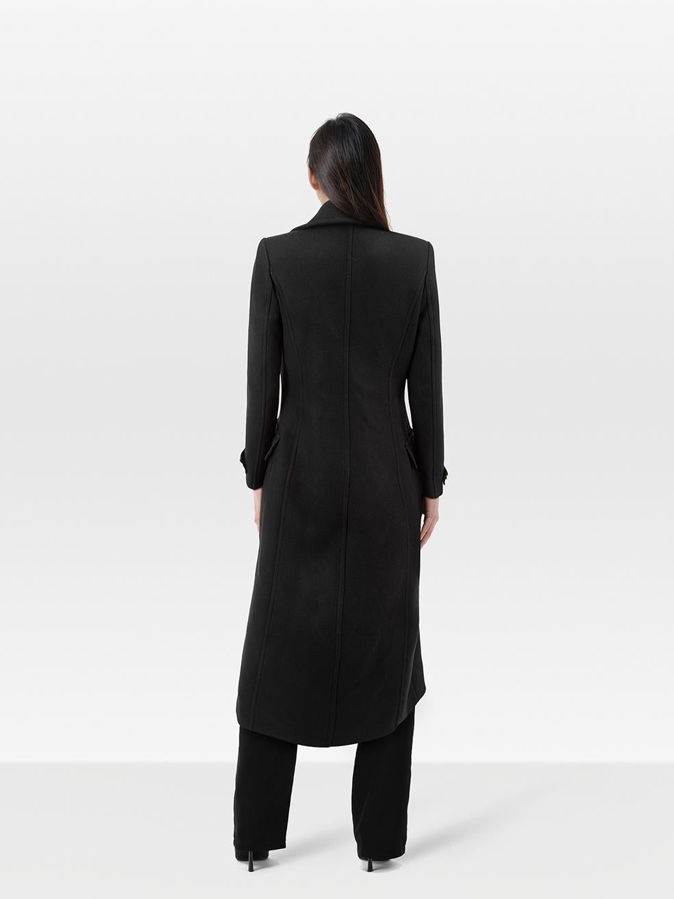CONDITION is Very good. Minimal wear to the coat is evident. Loos stitching on the back neck connecting the lining. Plucks to the weave on the front left, front right and back of this used Elisabetta Franchi designer resale item. Please note the