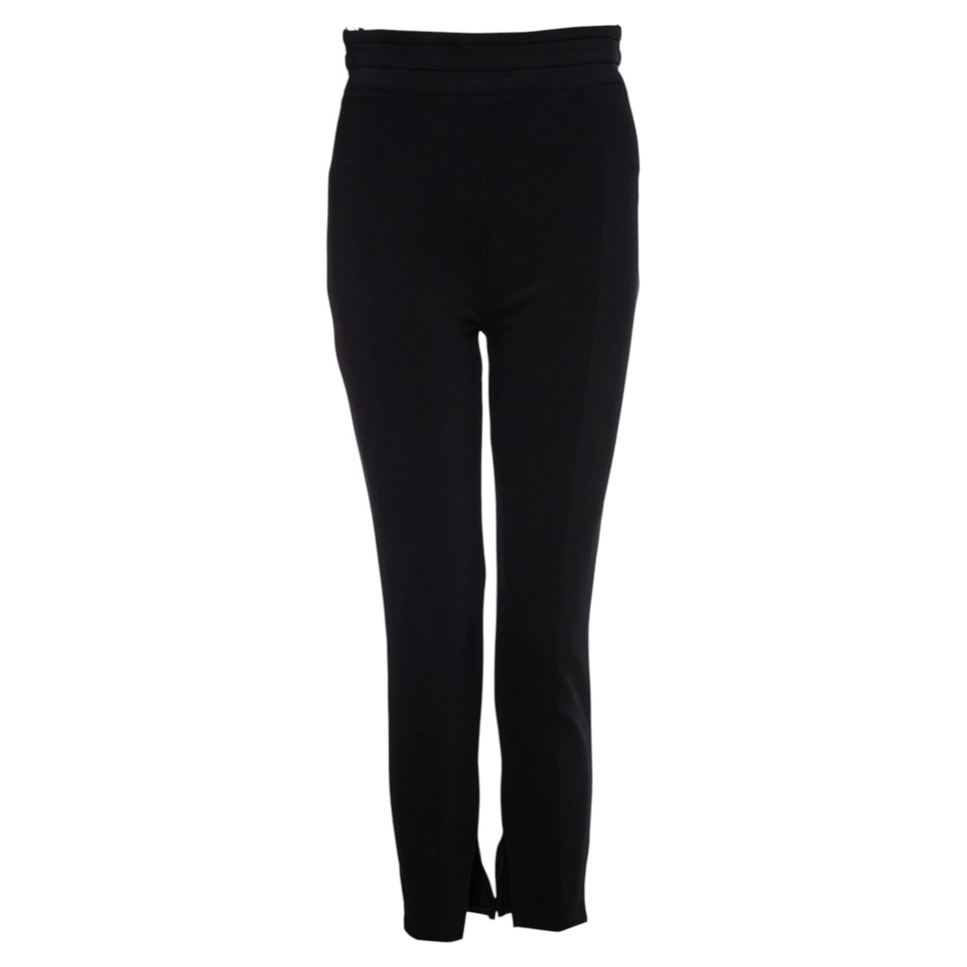 Elisabetta Franchi, Pantalón negro de cintura alta. en venta