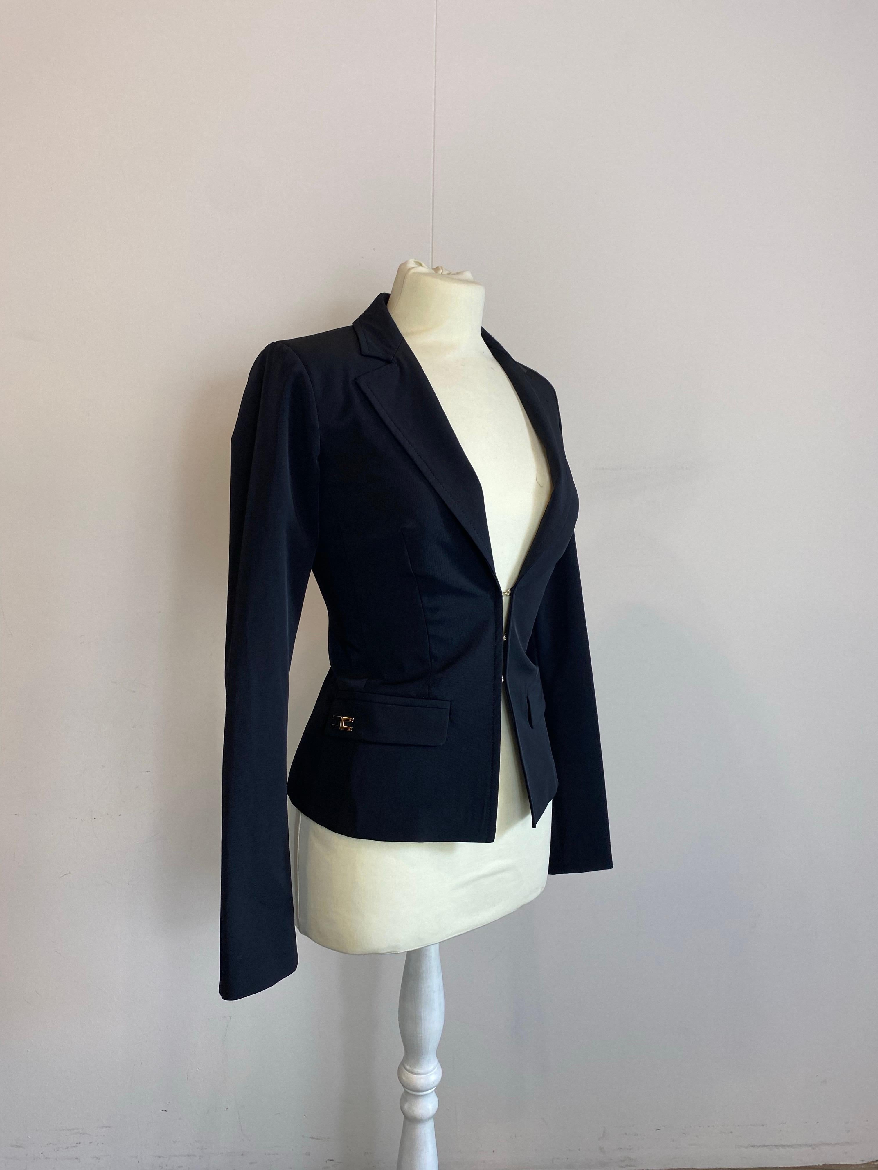 Elisabetta Franchi Schwarze Jacke für Damen oder Herren im Angebot