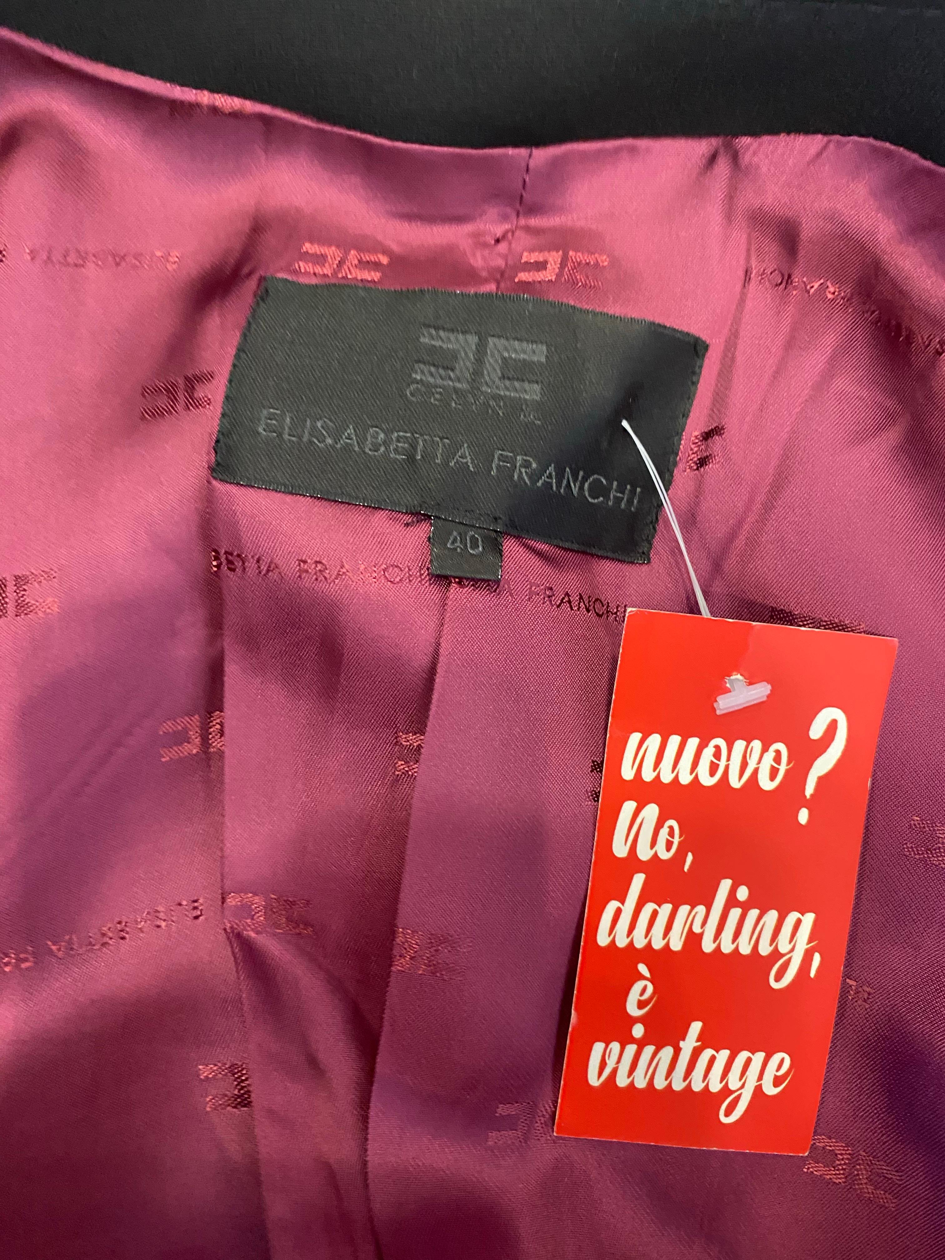 Elisabetta Franchi giacca nera in vendita 2