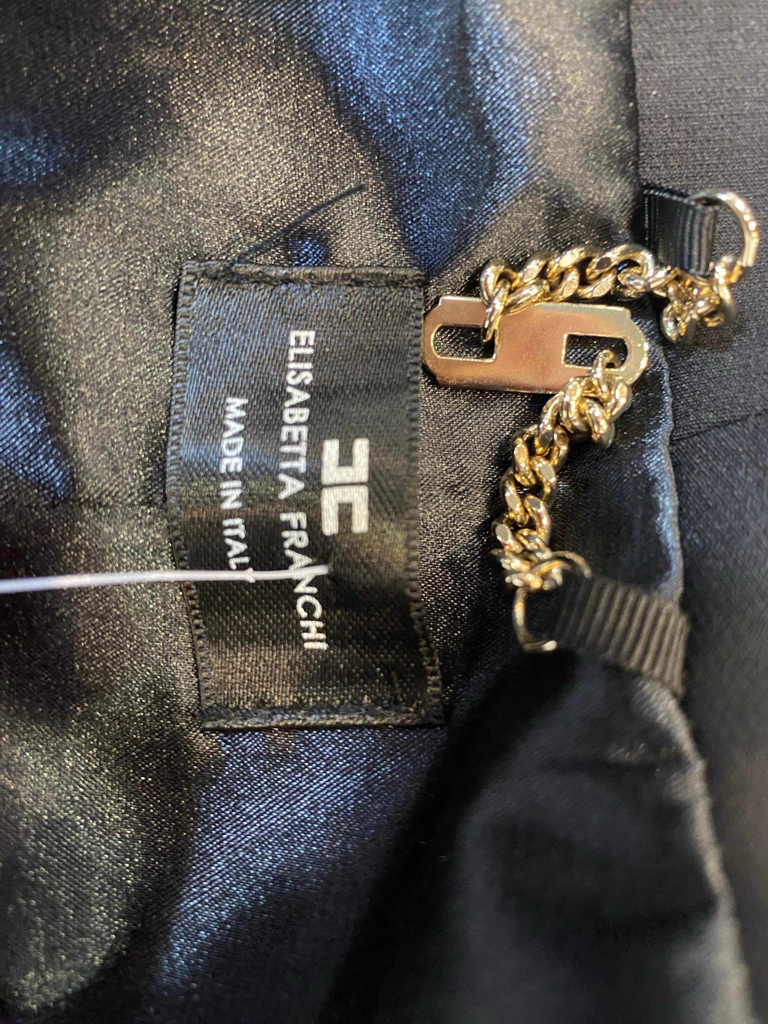 Elisabetta Franchi Veste noire. en vente 3
