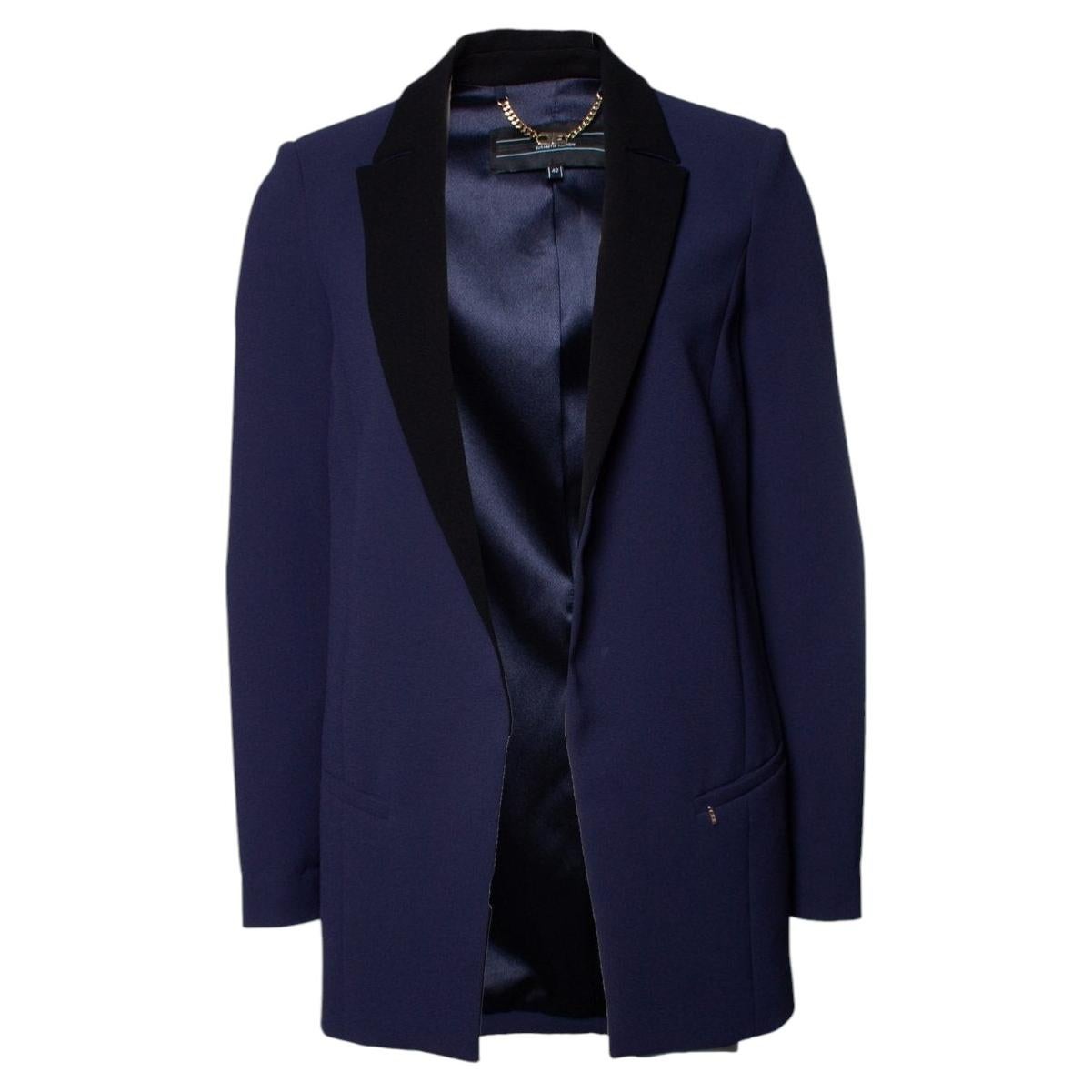 Elisabetta Franchi, Blue blazer with black revert